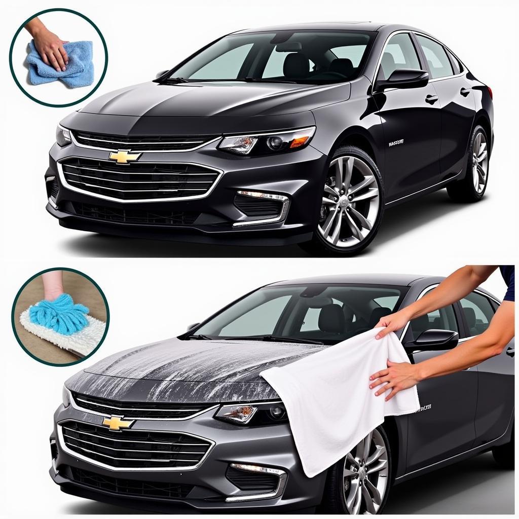 2016 Chevy Malibu Wash and Dry Process with Microfiber Mitt and Drying Towel