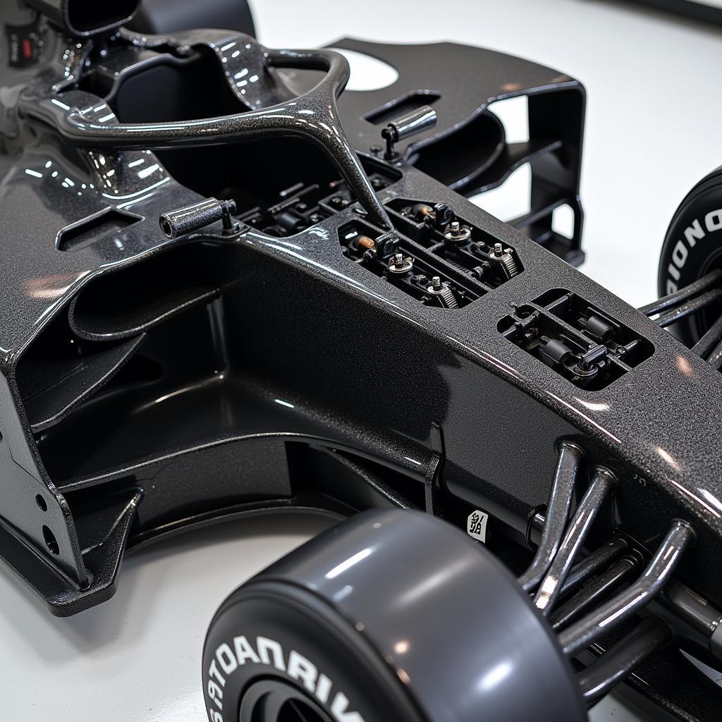 2019 F1 car monocoque chassis made of carbon fiber