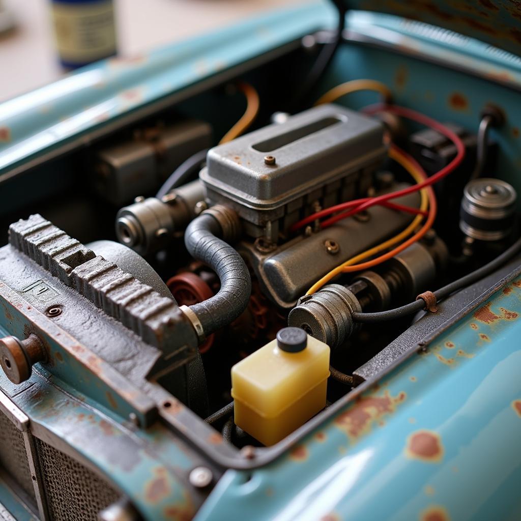 Adding Details and Weathering to a Scale Model Engine Bay