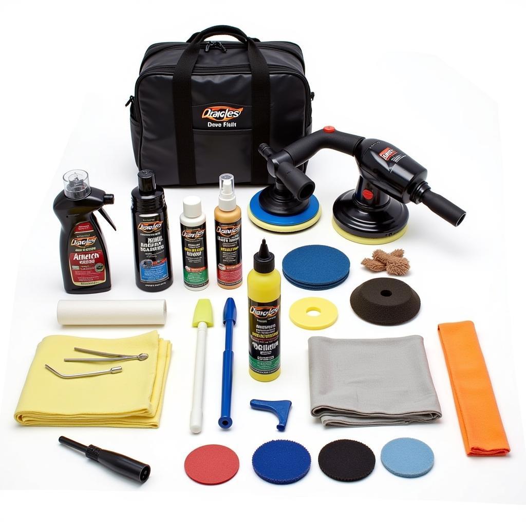 Advanced Car Detailing Kit with Polisher and Various Products