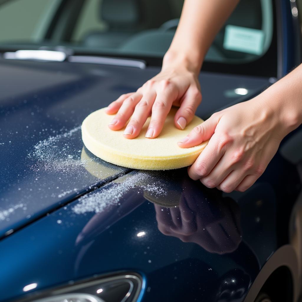 Applying Car Wax