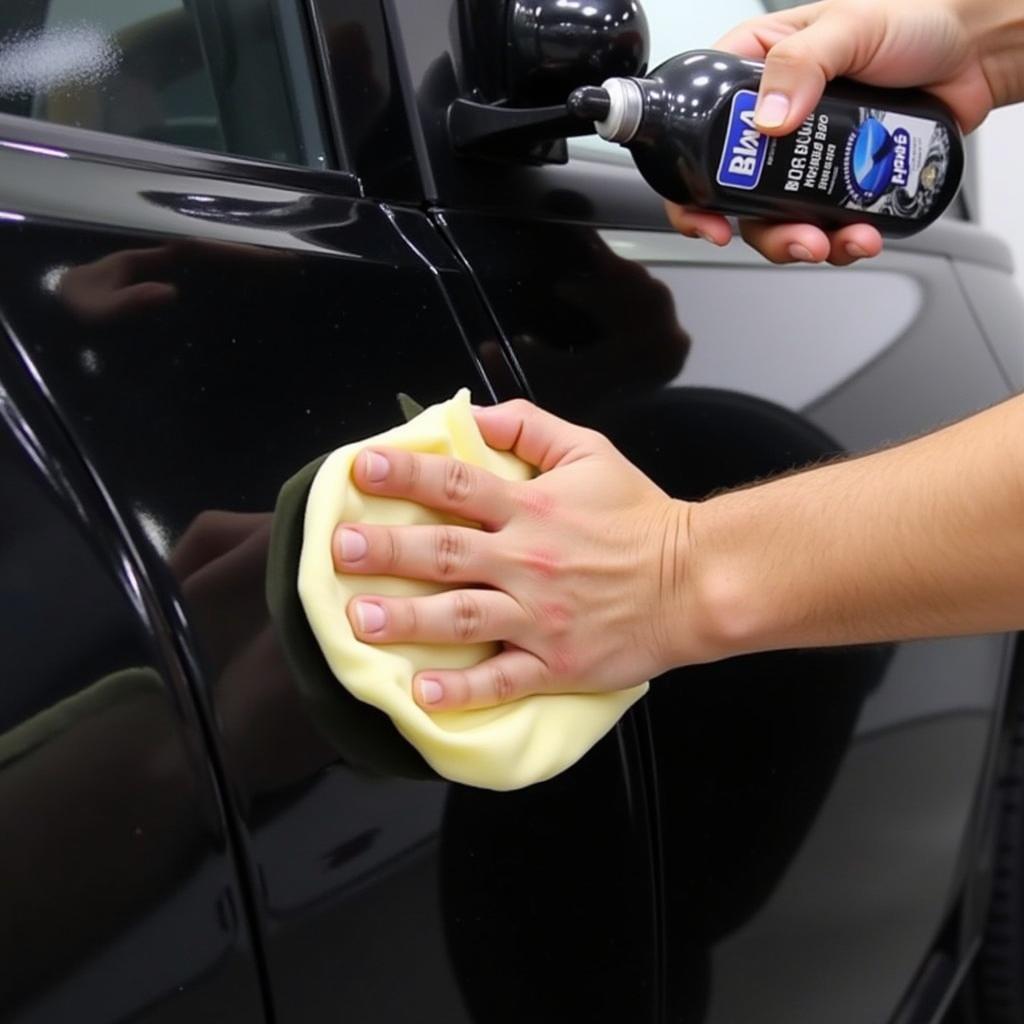 Applying Car Wax to Black Paint