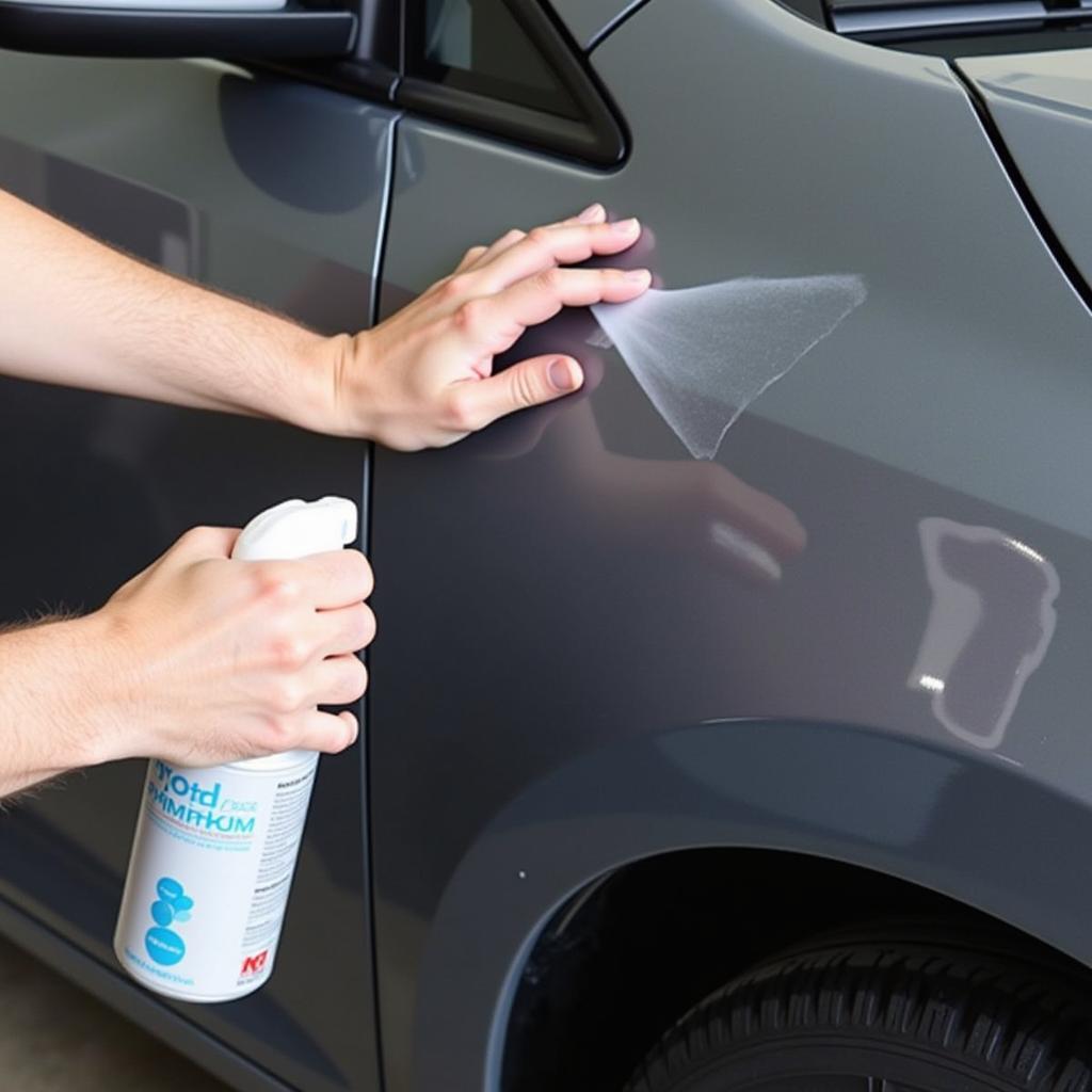 Applying Detail Spray to a Ceramic Coated Car