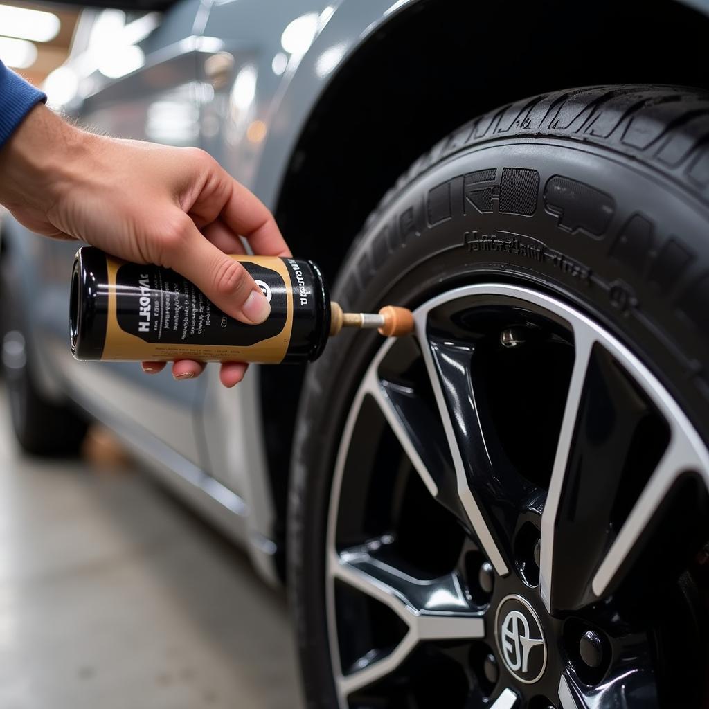 Applying Tire Dressing