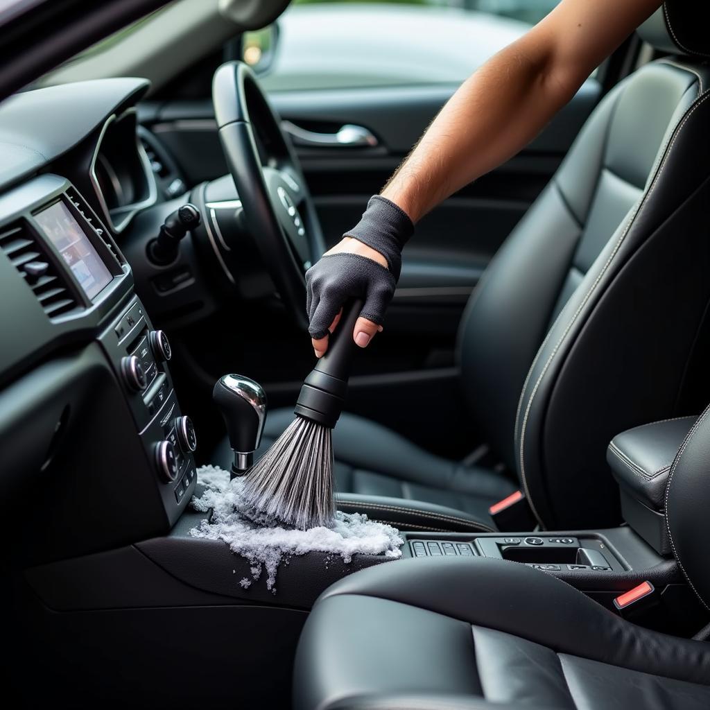 Interior car cleaning at a detailing service near Barona Casino