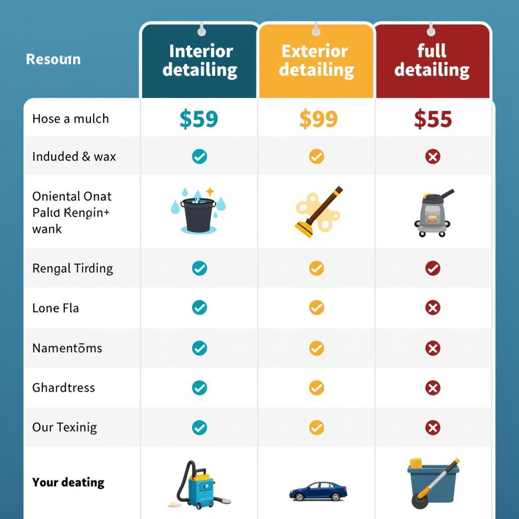 Auto Detailing Packages Comparison