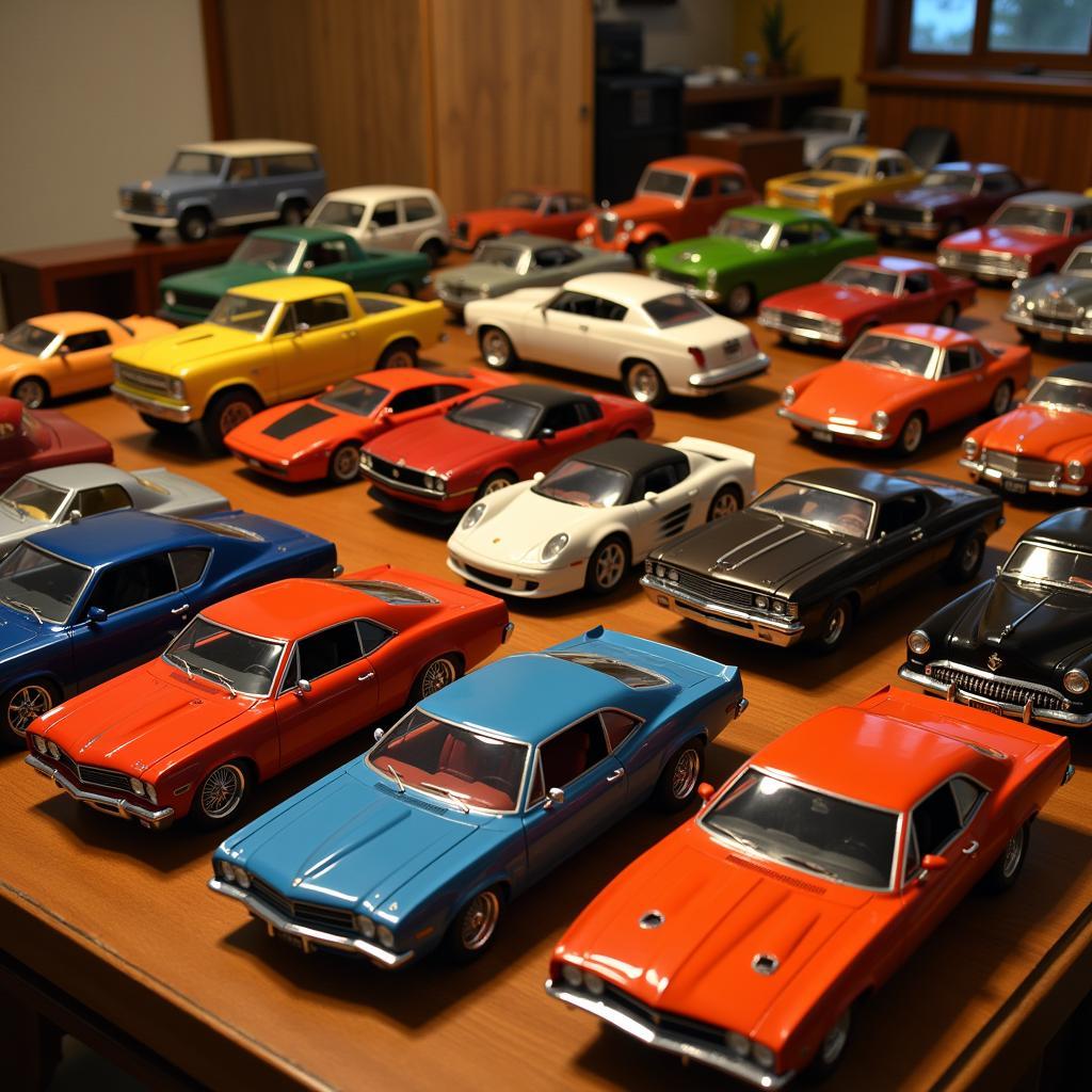 A stunning collection of best detailed 1:18 diecast cars arranged on shelves, showcasing their intricate details and realistic finishes.