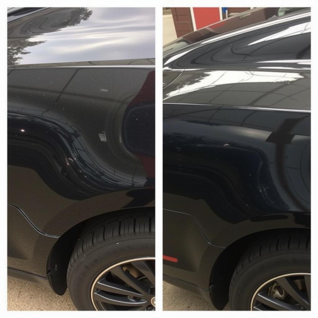 Black Car Detailing: Before and After