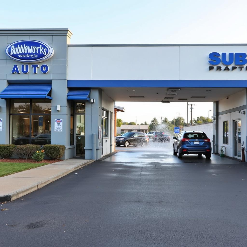 Bubbleworks car wash exterior