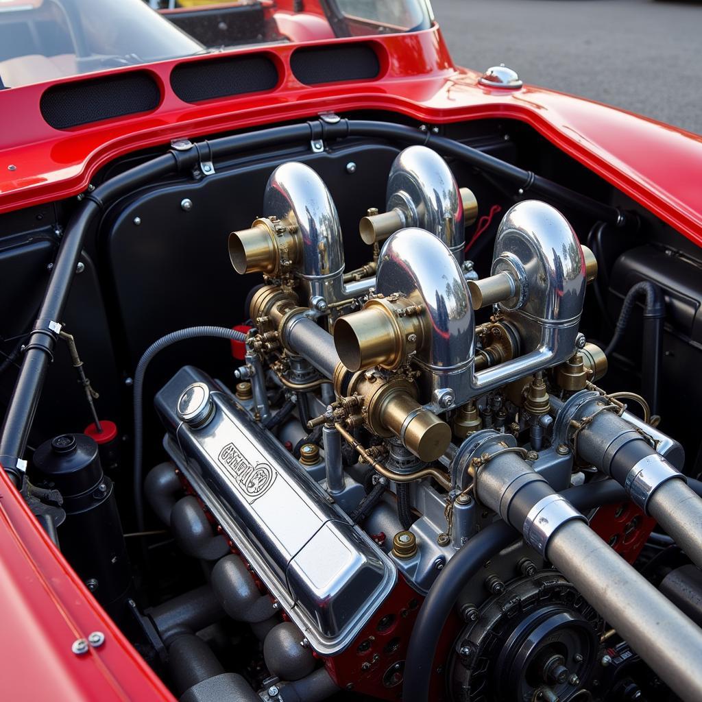 Close-up of Can-Am Car Engine