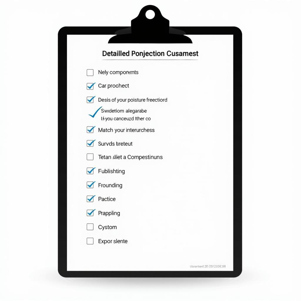 Car Detail Inspection Checklist