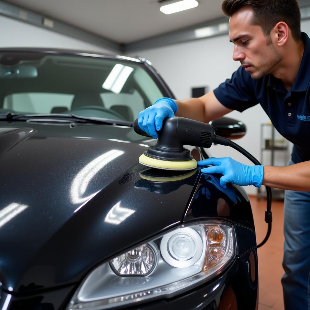 Car Detailer in Caloundra Performing Paint Correction