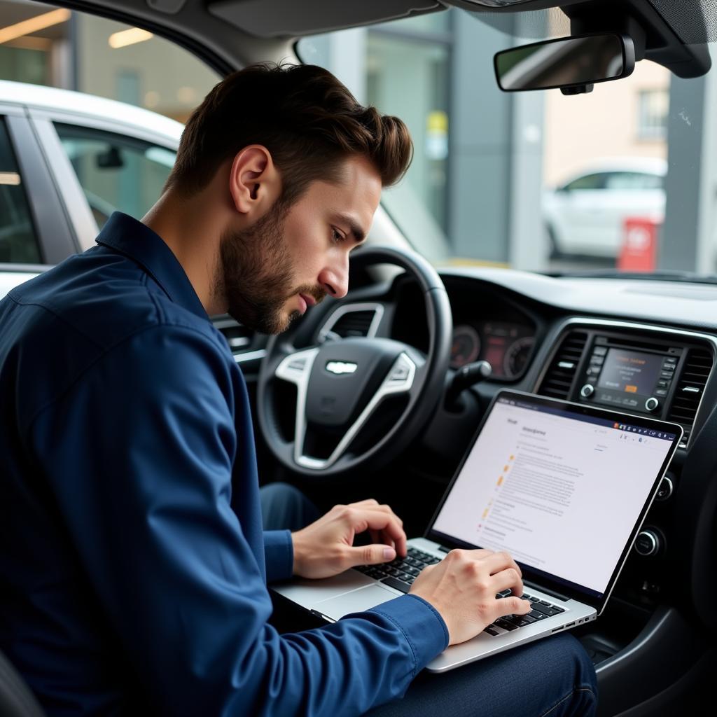 Car Detailer Checking Local Regulations