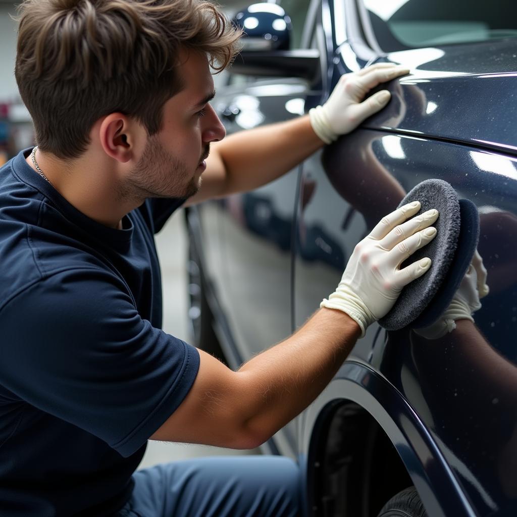 Car Detailer Polishing