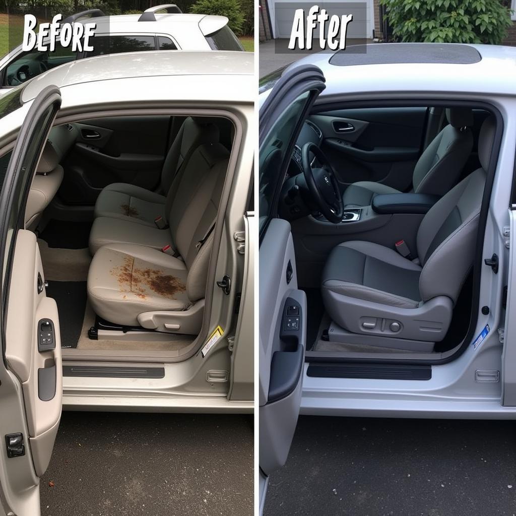 Before and After Car Detailing