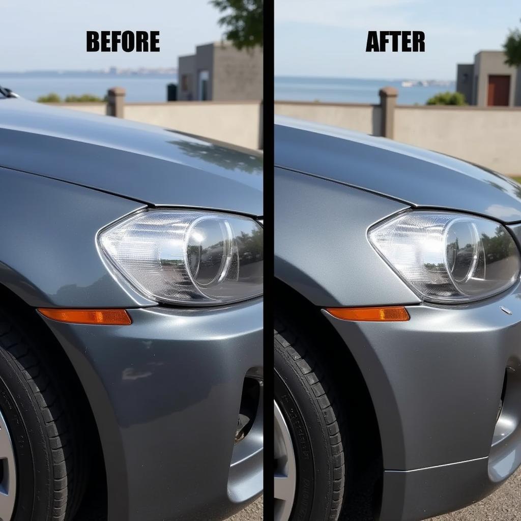 Before and After Car Detailing Compound