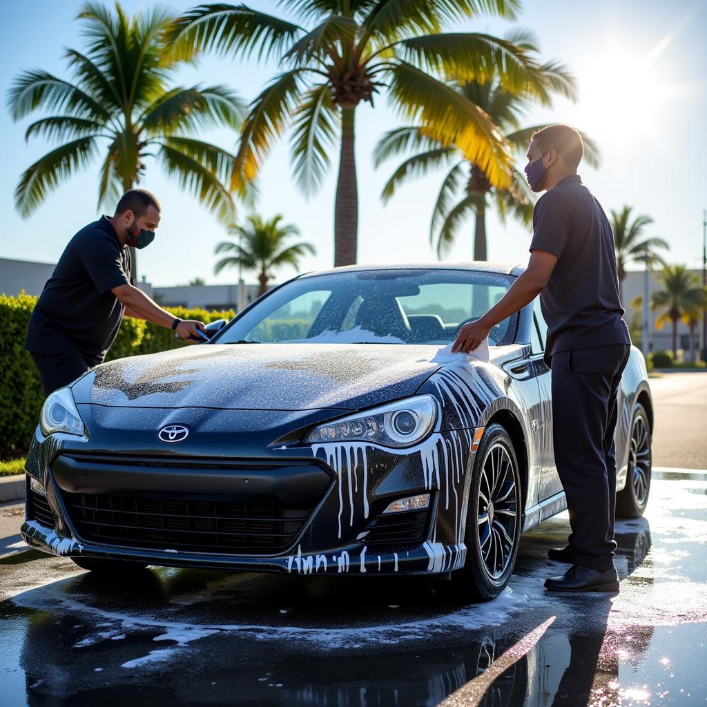 Exterior Car Wash Detailing in Doral