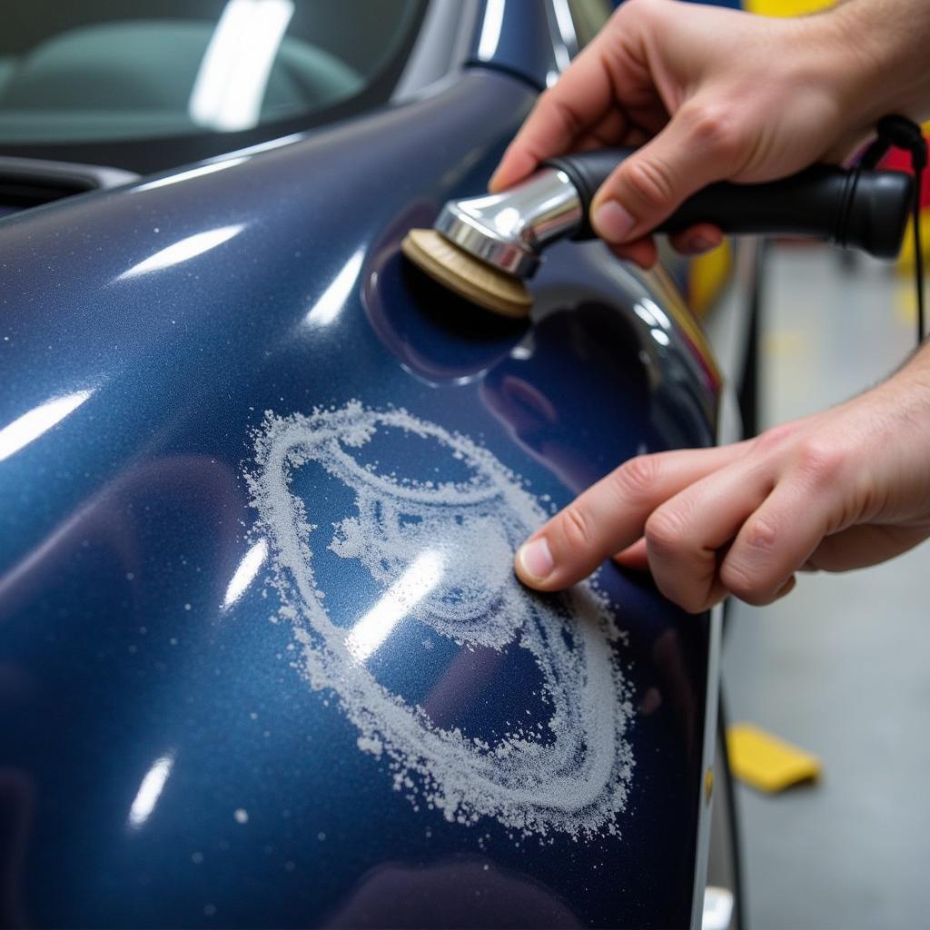 Paint correction process for car detailing in Ellicott City