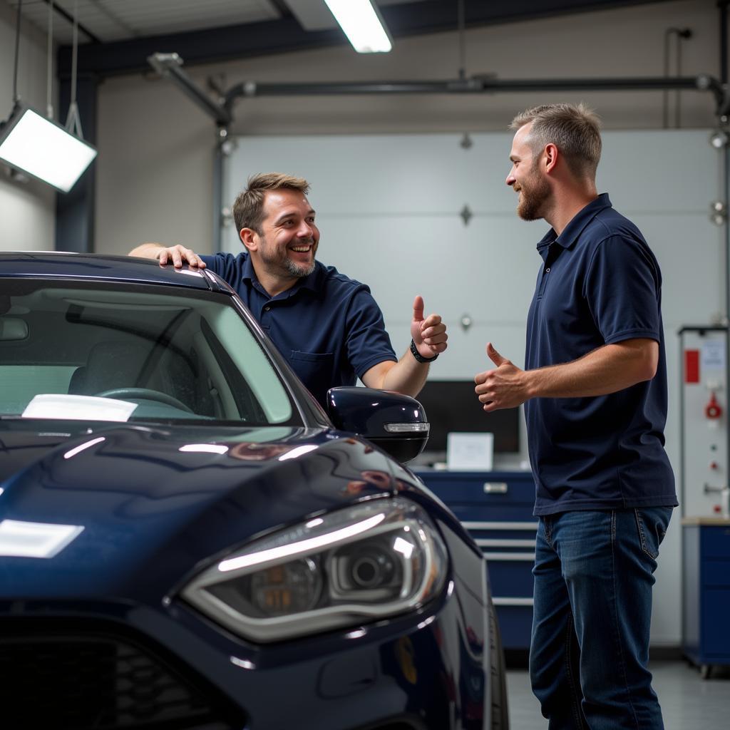 Inspecting a Detailed Car in Mechanicsburg