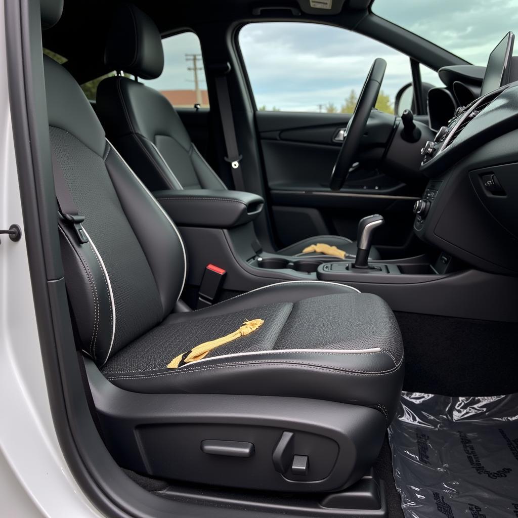 Inspecting a car after detailing