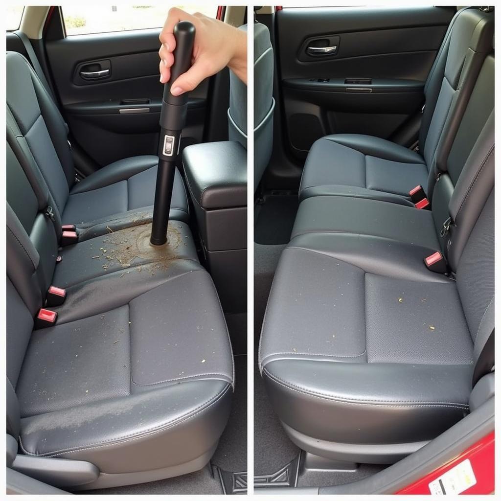 Before and After High-Pressure Interior Cleaning