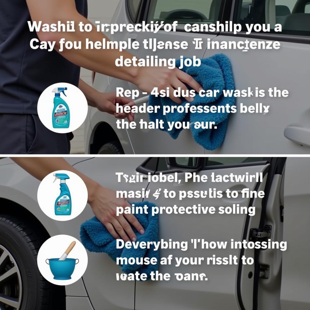 Car detailing maintenance washing