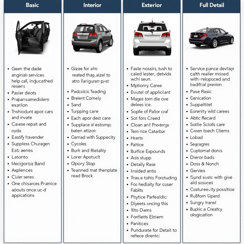 Car Detailing Packages Comparison