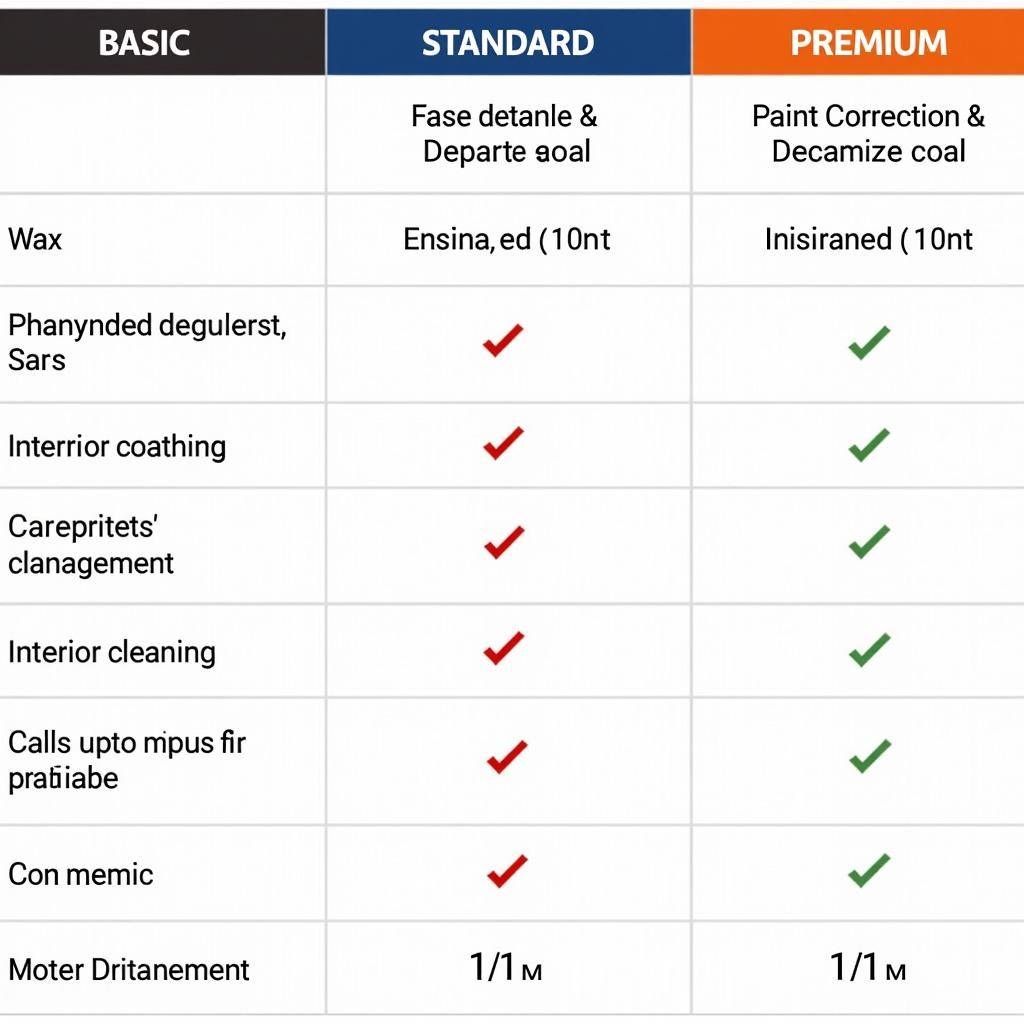 Comparison of Different Car Detailing Packages