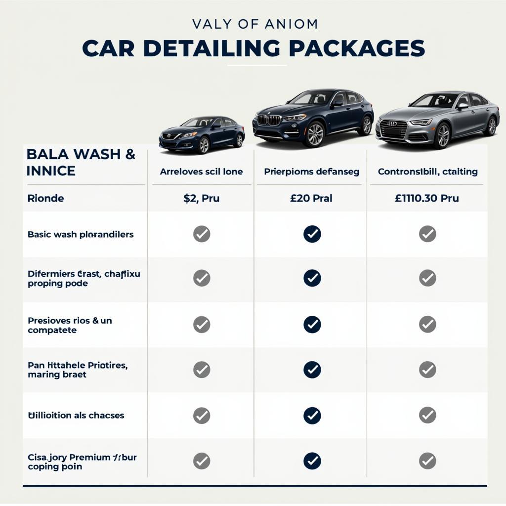 Car Detailing Packages Comparison