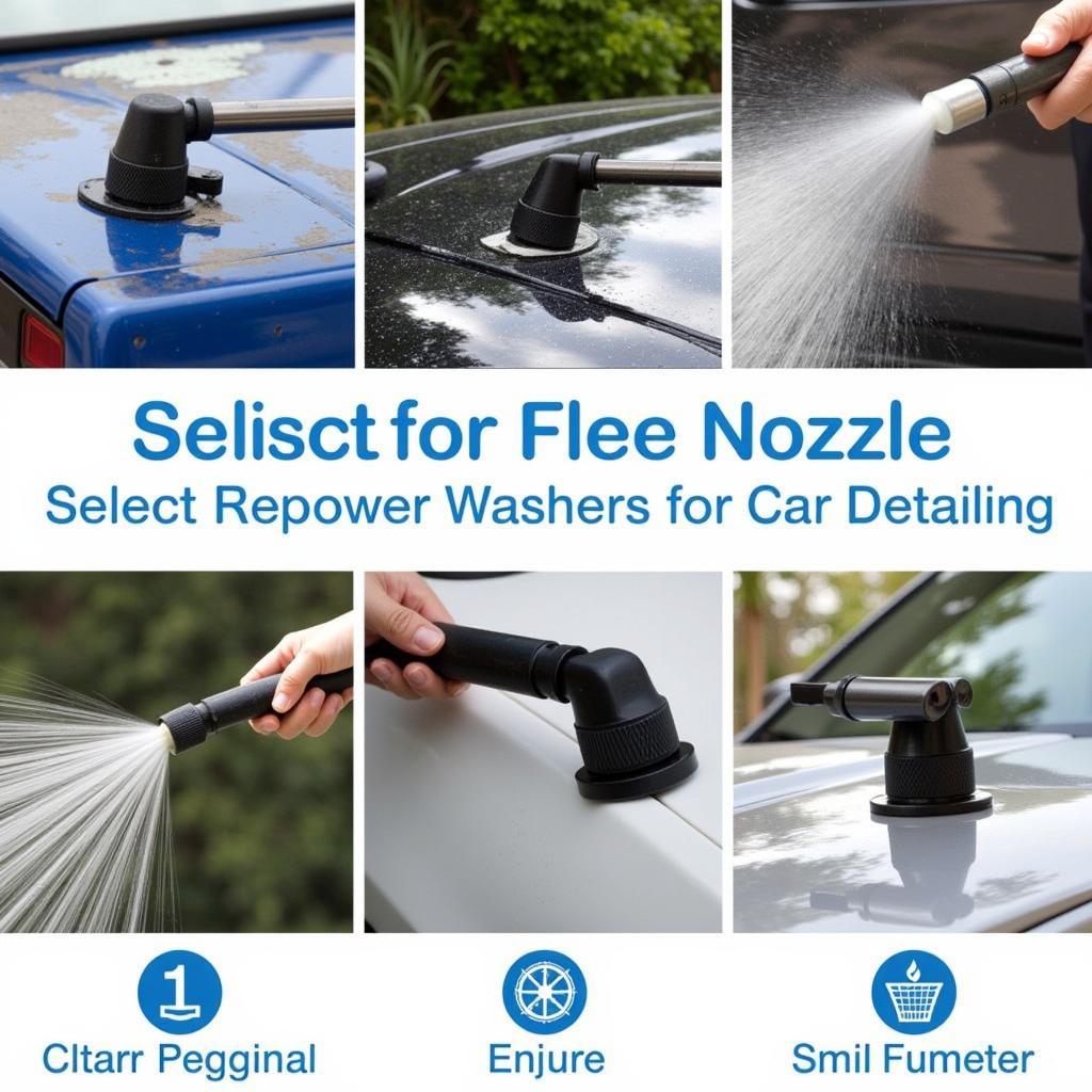 Car detailing power washer nozzles