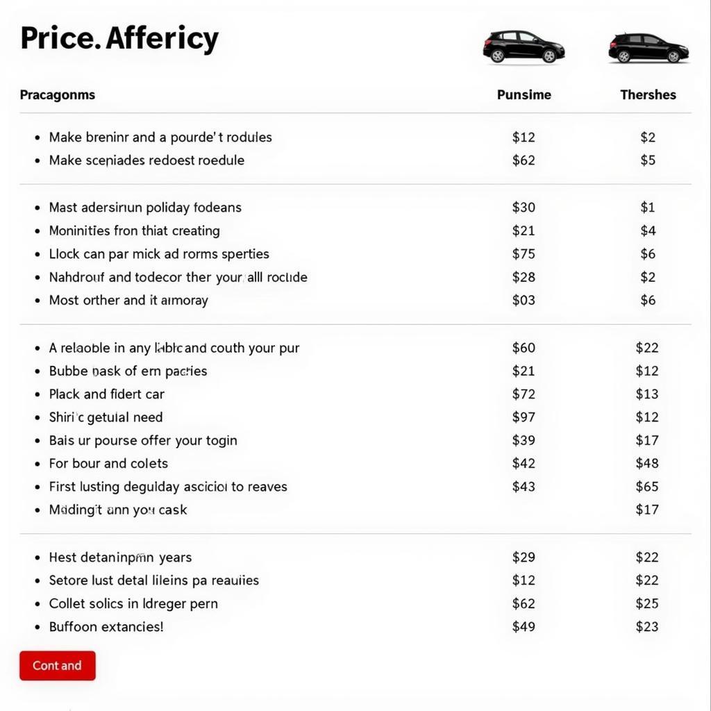 Car Detailing Price List