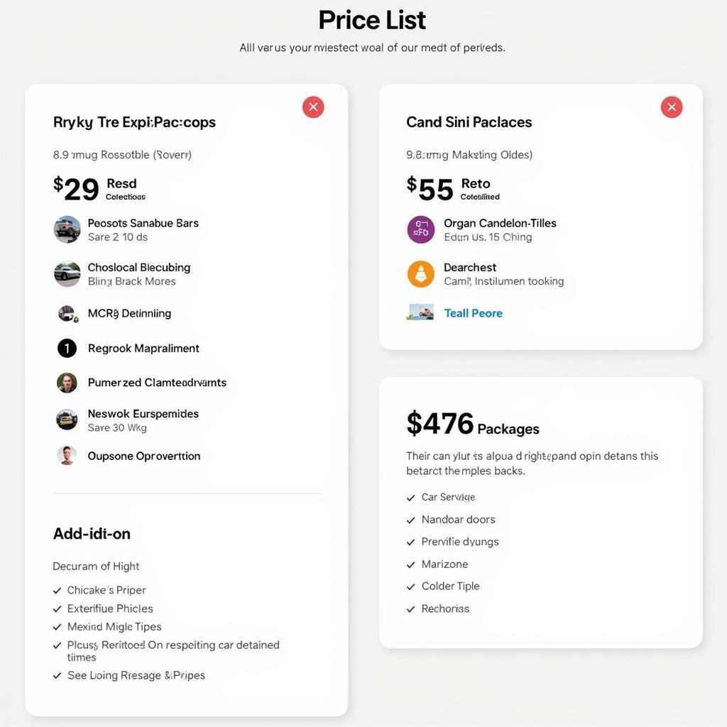 Car Detailing Price List