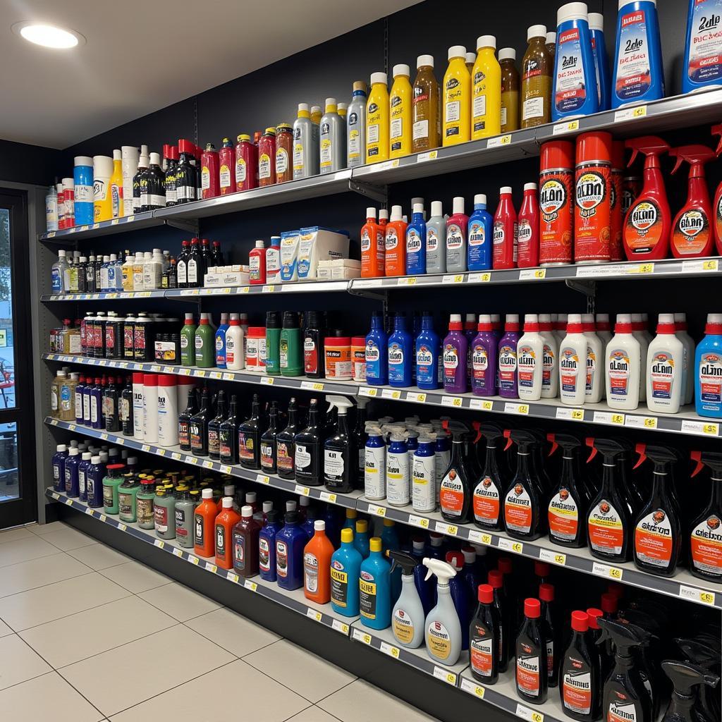 Car detailing products on display in Essex