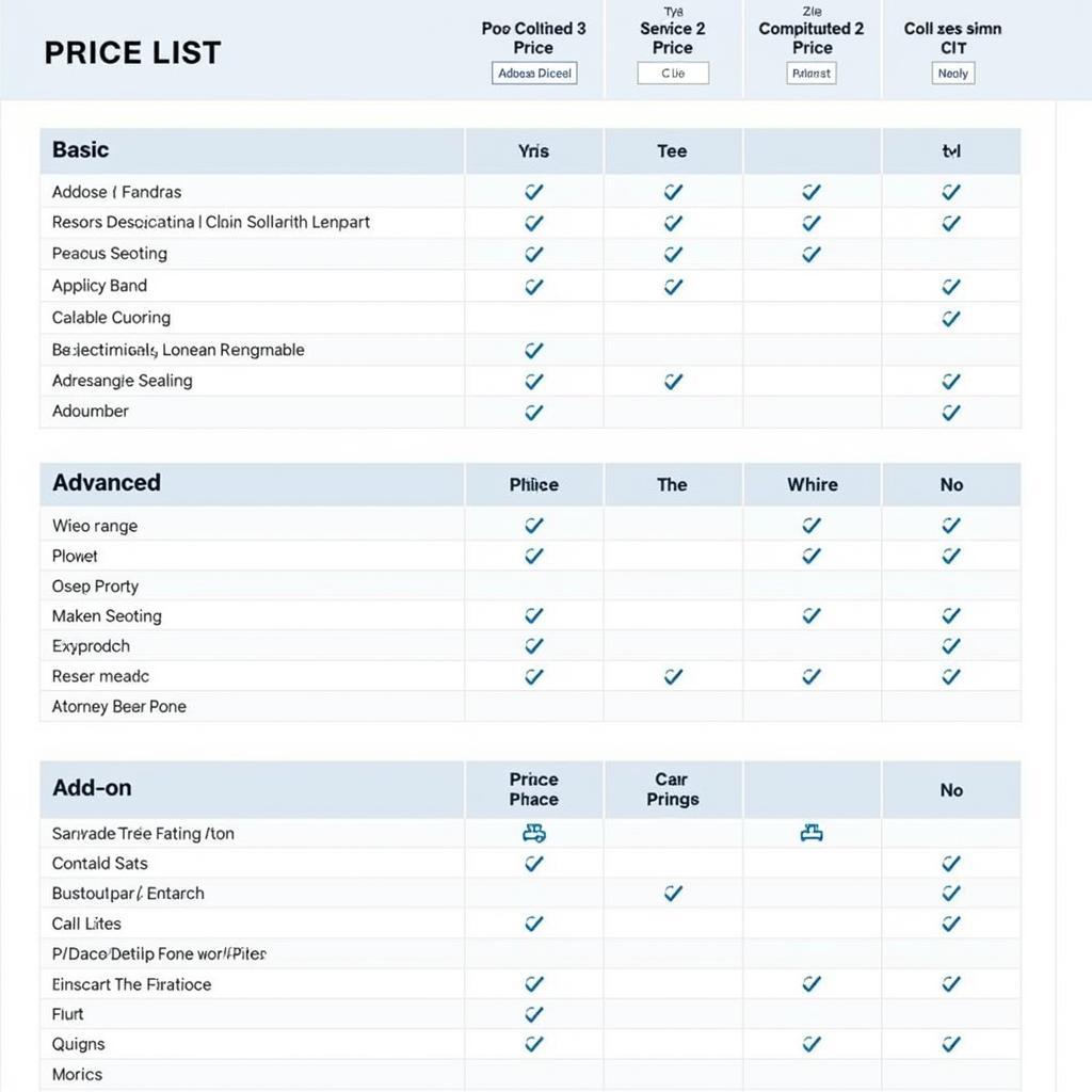 Car Detailing Services Price List