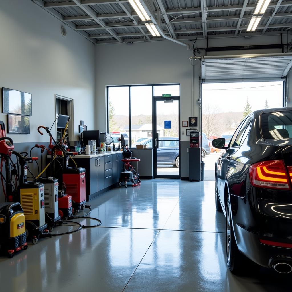 Modern and Well-Equipped Car Detailing Shop