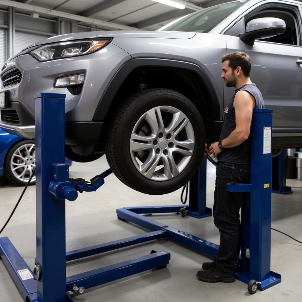 Car Detailing Stand for Improved Ergonomics