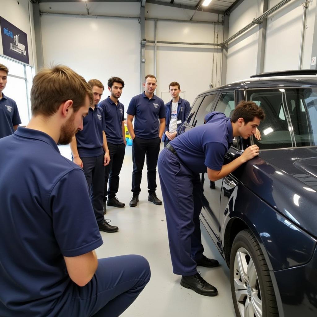 Car Detailing Training in Session