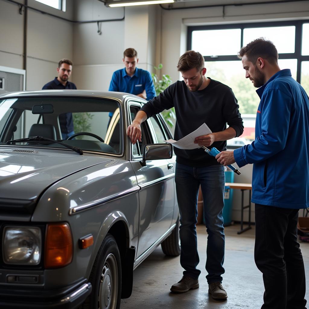 Car Detailing Training Session in Progress