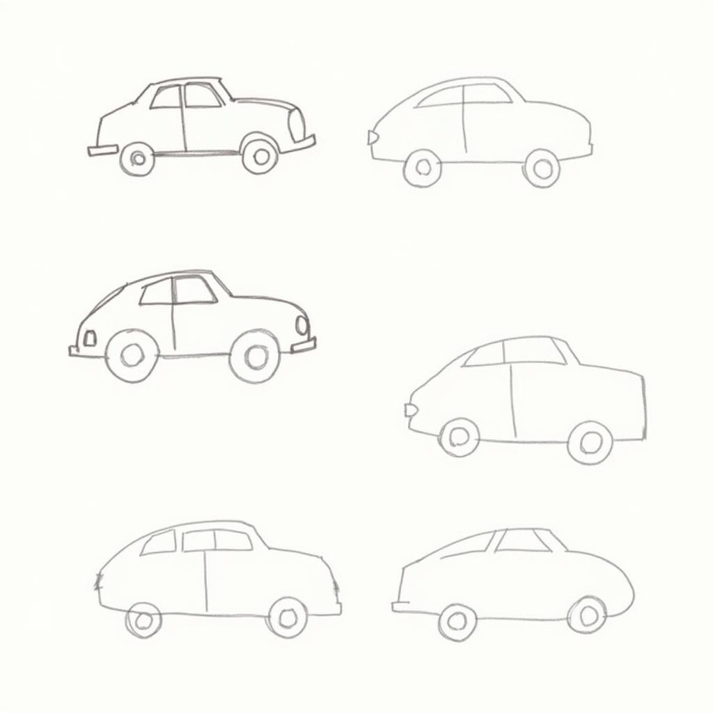 Car Drawing Using Basic Shapes