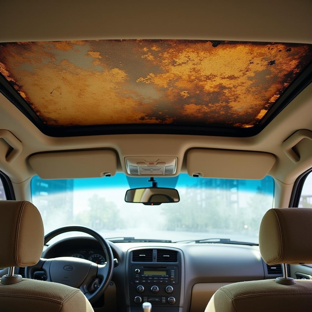 Car Interior Affected by Cigarette Smoke