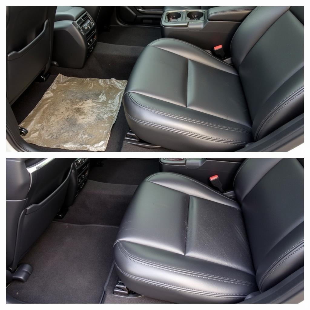 Car Interior Before and After Detailing