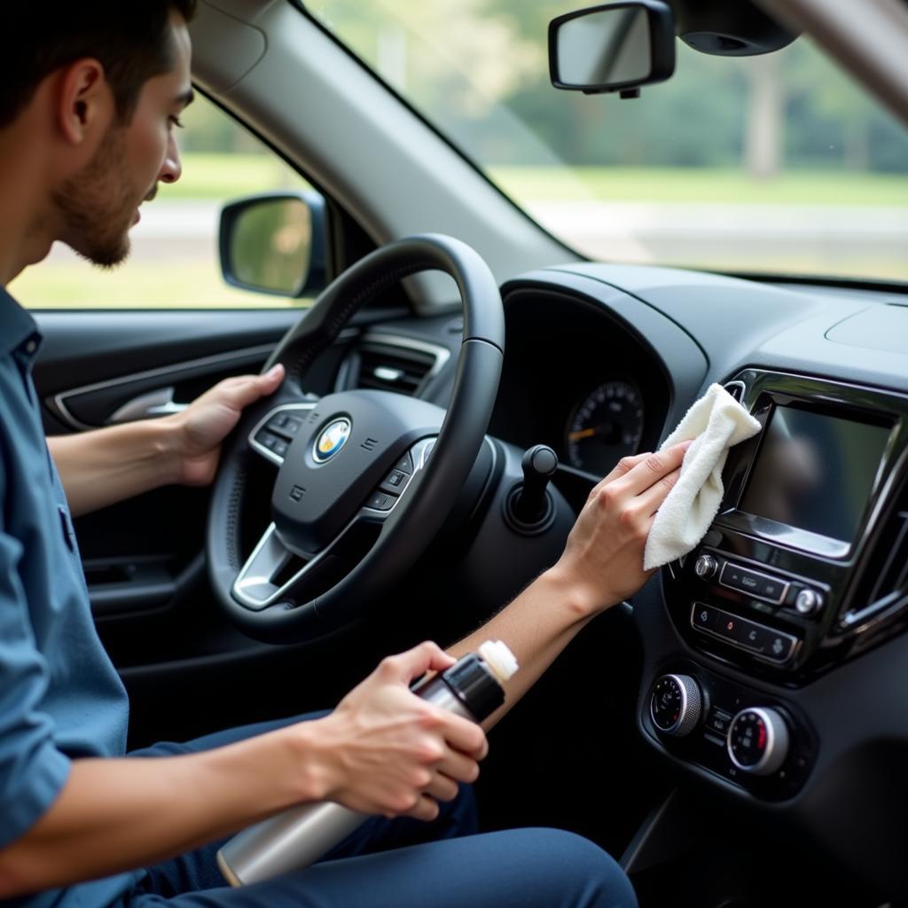 Cleaning a Car Interior