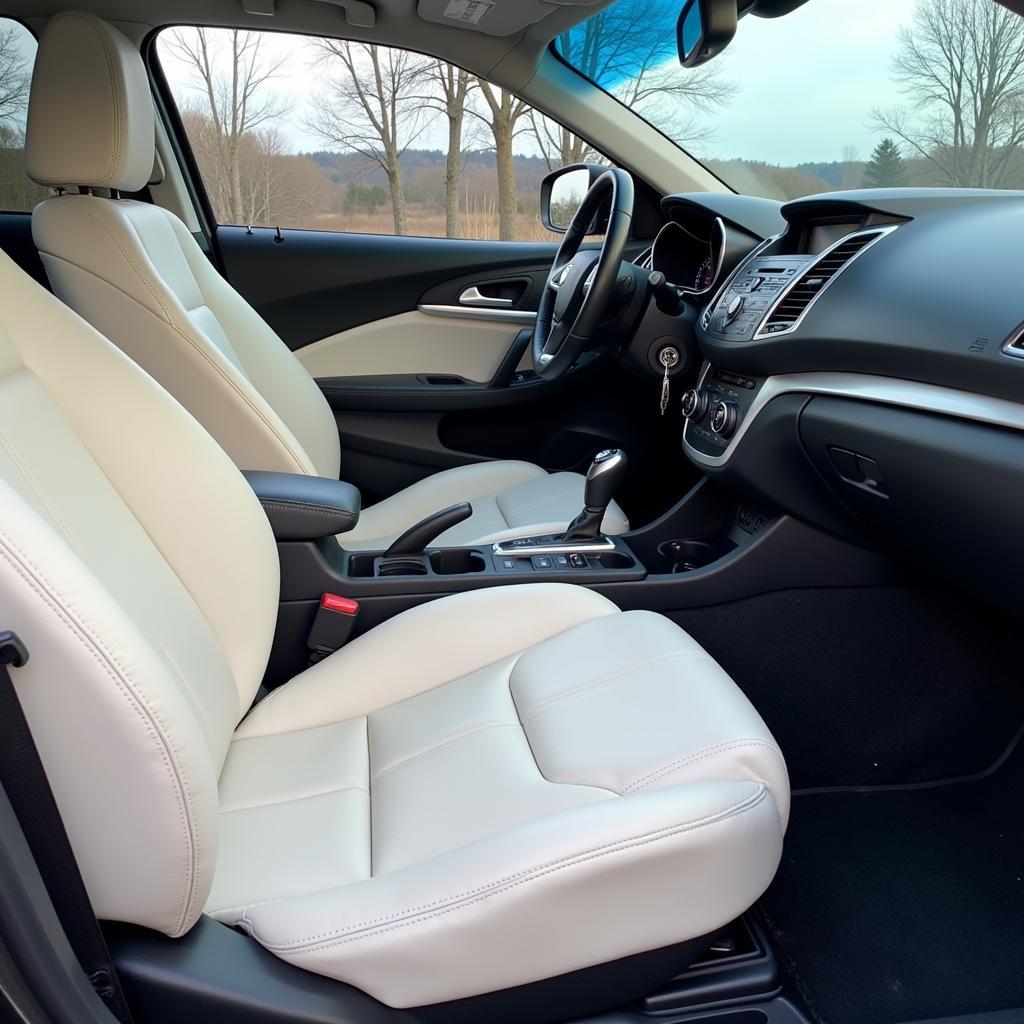 Clean and detailed car interior