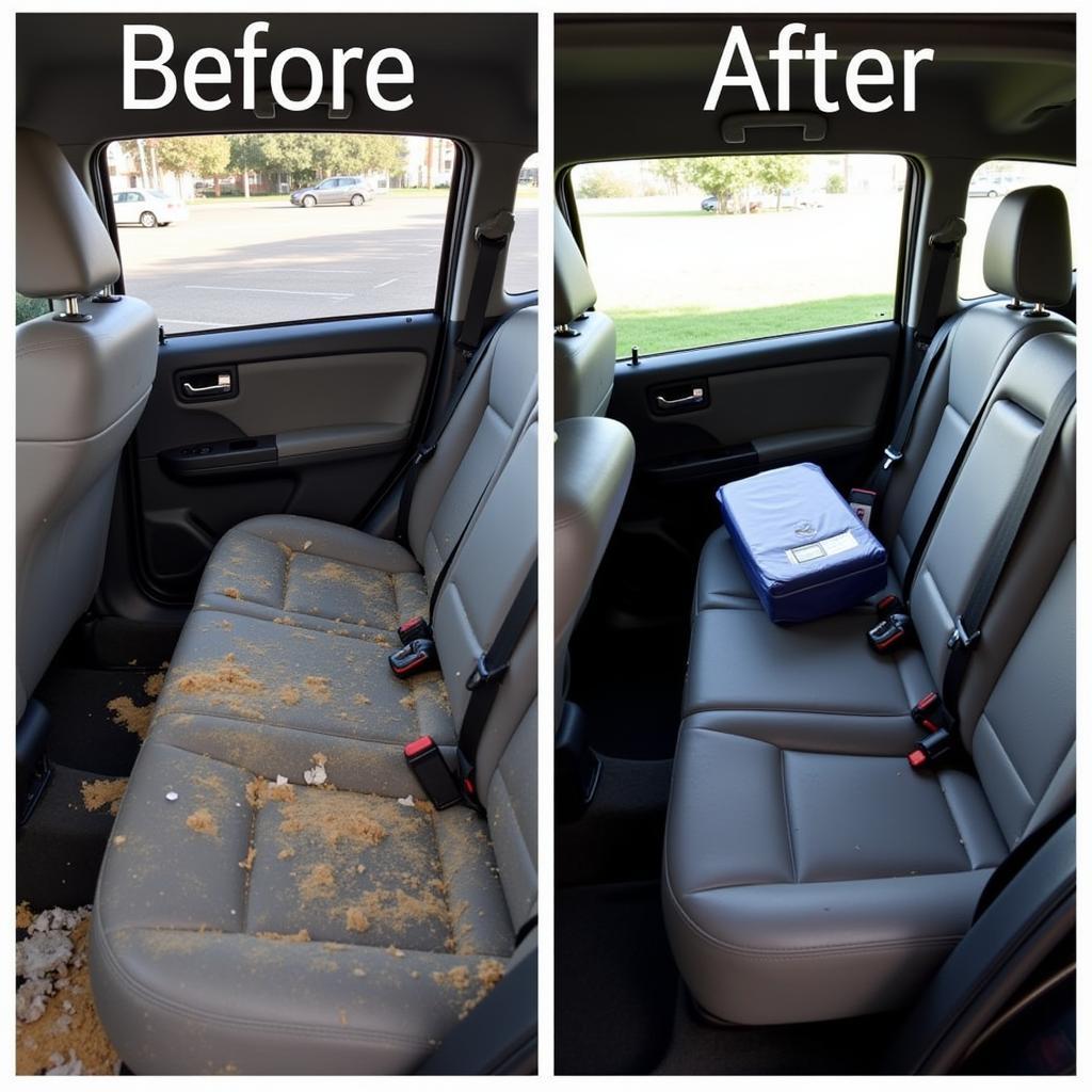 Car Interior Detailing Before & After