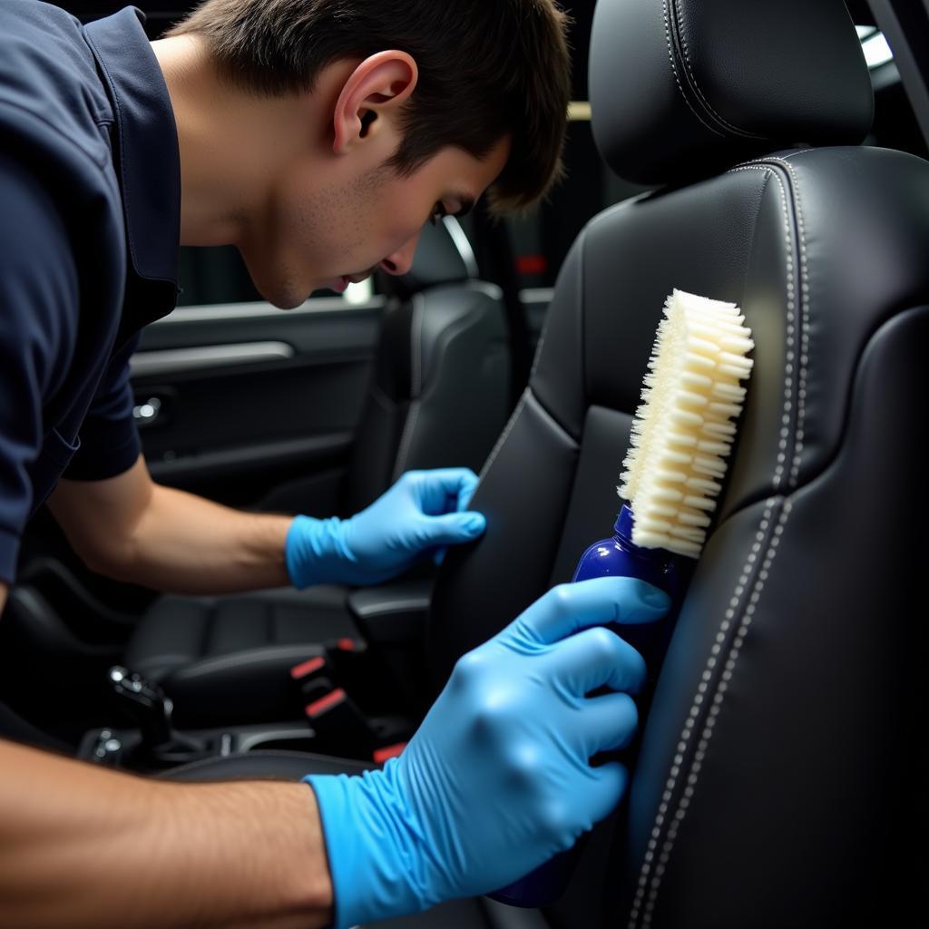 Car Interior Detailing in Progress