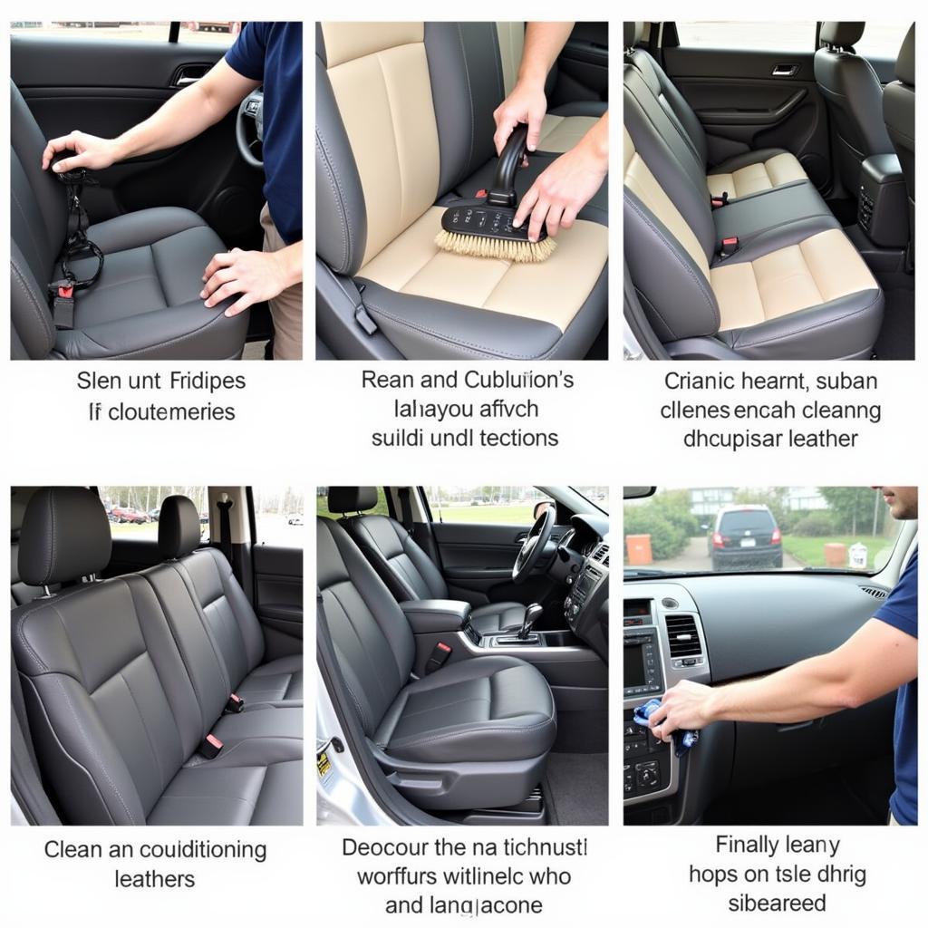 Car Interior Detailing Steps in Progress