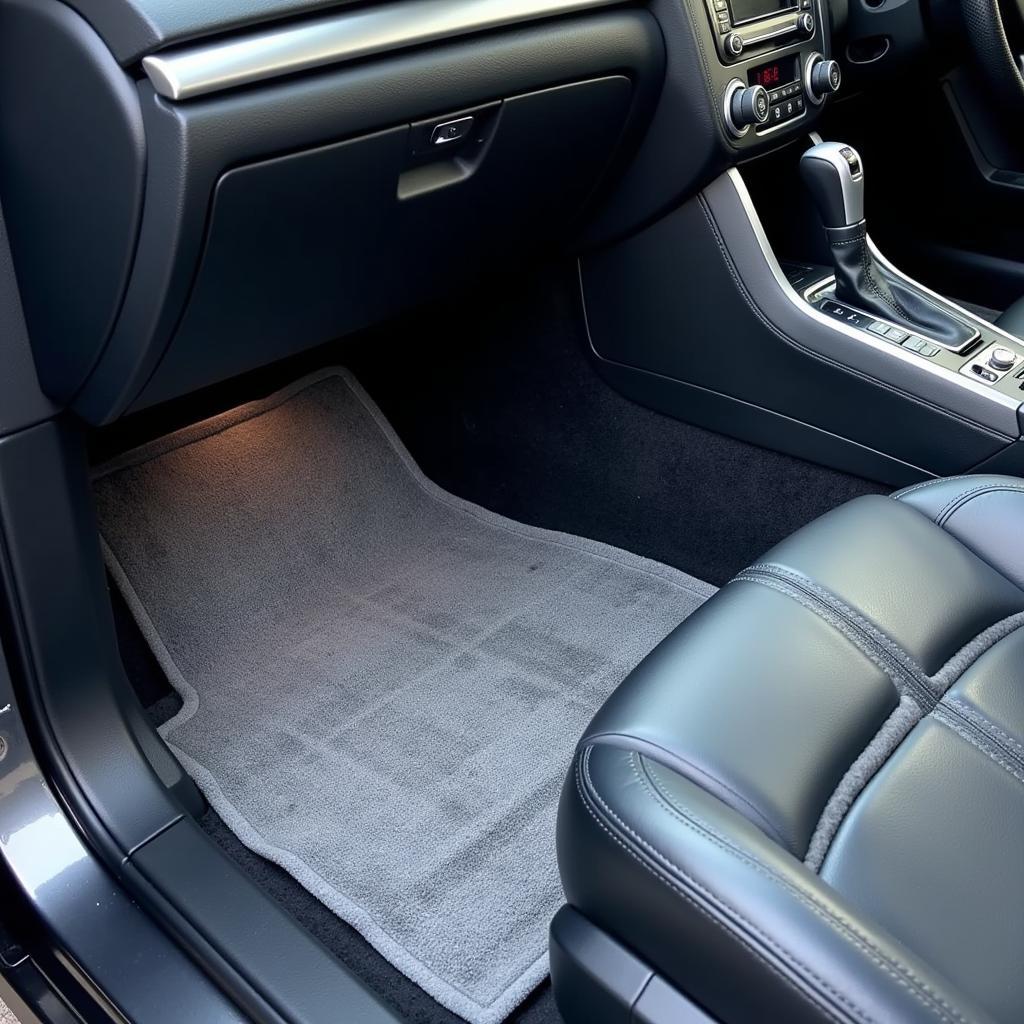 Pristine Car Interior with Clean Carpet