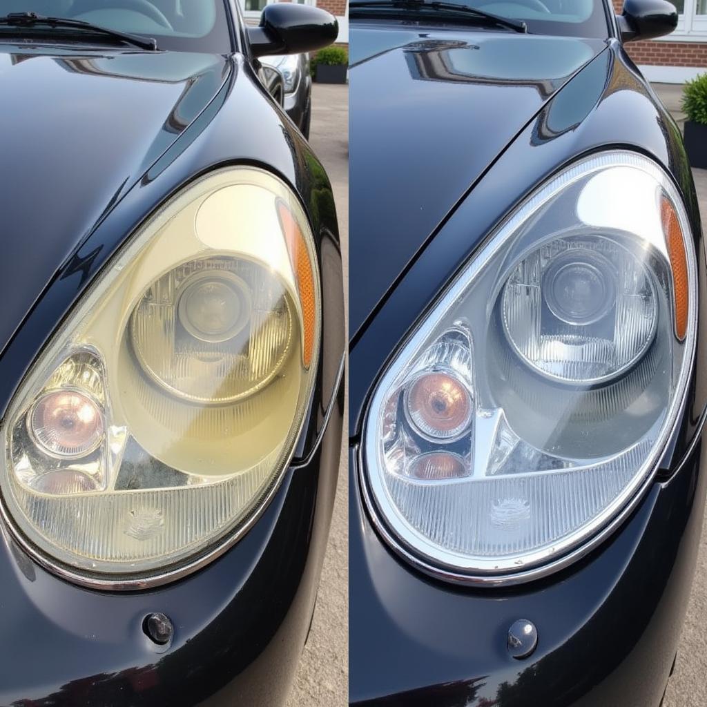 Before & After Car Light Detailing