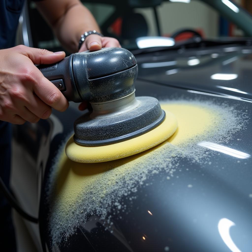 Applying Car Paint Correction Compound