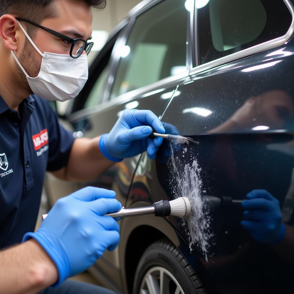 Applying ceramic coating for car paint protection